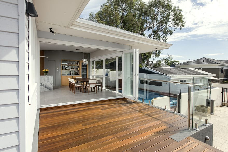 What a perfect place for an outdoor lounge! The alfresco renovation has thoughtfully connected the living area and pool of this Mosman Park home.