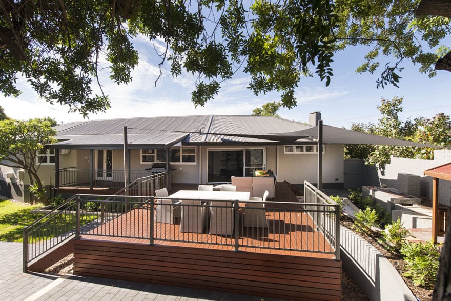 Decking is ever-popular in alfresco renovations in Perth, with plenty of long-lasting products available if you don’t like the maintenance of timber.